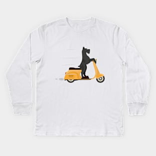 Vespa Doggy Kids Long Sleeve T-Shirt